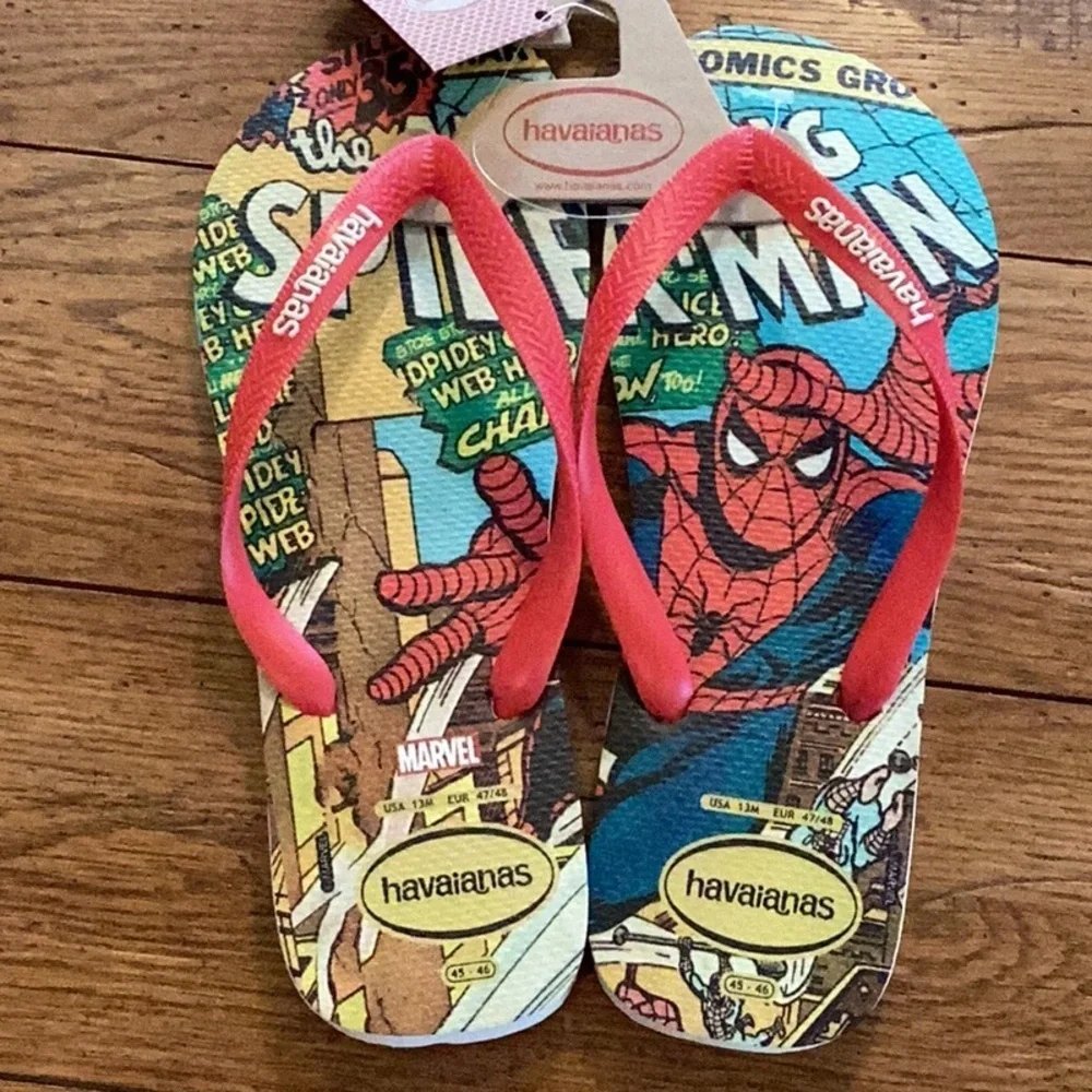 Havaianas Red Spider-Man Flip Flops Sandals. ❗️NEW❗️